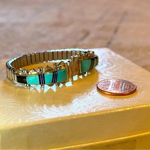 Silver watch. And with stone inlay